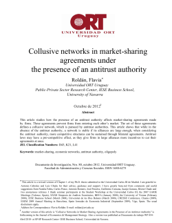 Collusive networks in market-sharing agreements under the