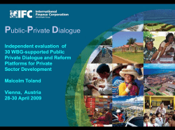 Independent Evaluation of 30 WBG