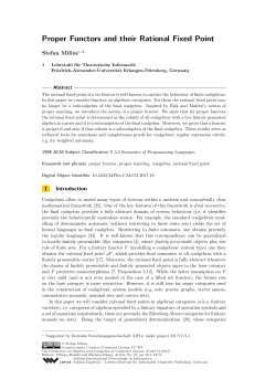 Stefan Milius. Proper Functors and their Rational Fixed Point