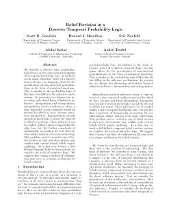 Belief Revision in a Discrete Temporal Probability