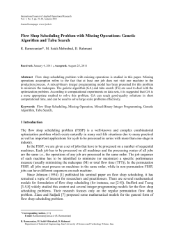 Genetic Algorithm and Tabu Search