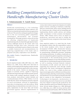 Building Competitiveness: A Case of Handicrafts