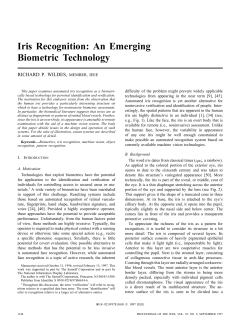 Iris Recognition: An Emerging Biometric Technology