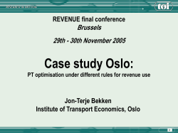 Case study Oslo Oslo package 2