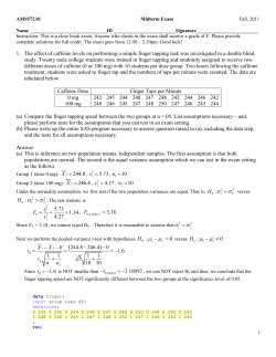 AMS572.01 Midterm Exam Fall, 2011