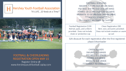 Hershey Youth Football Association “It`s LIFE…10 Yards at a Time!”