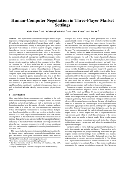 Human-Computer Negotiation in Three