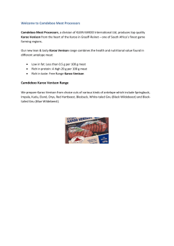 Camdeboo: Venison products - Klein Karoo International