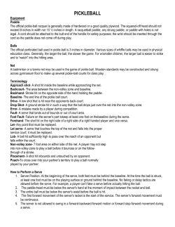 PICKLEBALL packet