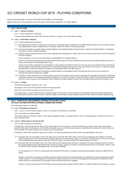 ICC CRICKET WORLD CUP 2015