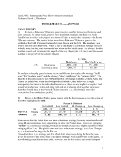 Econ 3010 - David Dickinson`s Economics Page