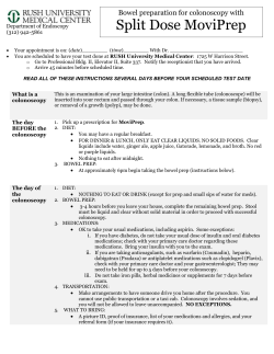 RUMC - MoviPrep Split Dose - Rush University Medical Center