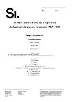 Appendix 1 - Svenska institutet