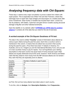 2: Chi-square problem sheet