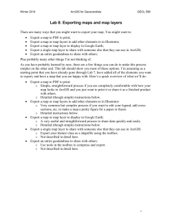 Exporting maps and map layers