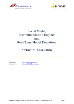 Social Media, Recommendation Engines and Real-Time