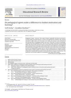 Do pedagogical agents make a difference to student motivation and