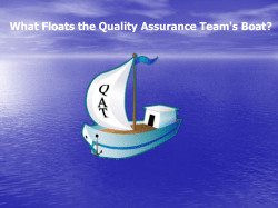 Quality Assurance Team - Texas Association of State Systems for