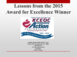 KCEOC-Lessons from the Award for Excellence