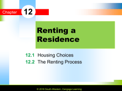 Chapter 21 Renting a Residence