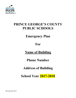 2017-2018 Emergency Plan Template
