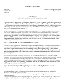 Directions for the Airbus v. Boeing Analysis