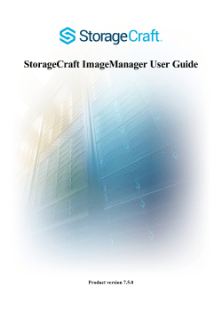 StorageCraft ImageManager User Guide