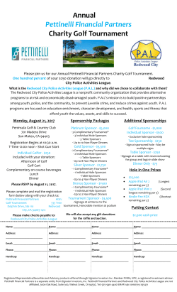 Pettinelli Golf Tournament Flier