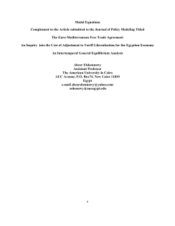 The Euro-Mediterranean Free Trade Agreement