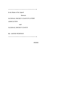 Complete Commissioner Bettman ruling