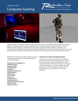 Computer Gaming - Richardson Economic Development Partnership