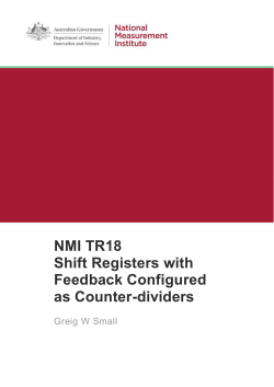 NMI TR18 Shift Registers with Feedback Configured as Counter