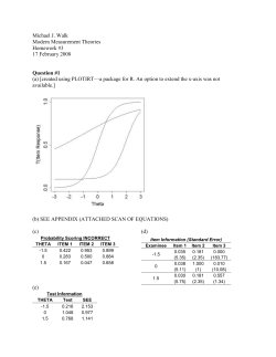 Michael J. Walk Modern Measurement Theories Homework #3 17