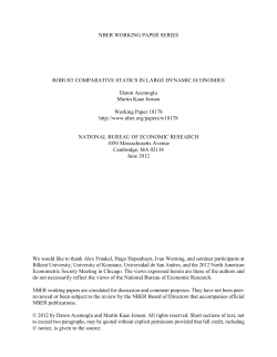 Robust Comparative Statics in Large Dynamic Economies