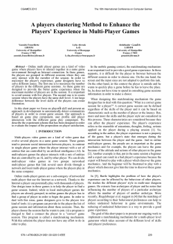 A players clustering Method to Enhance the Players` Experience in