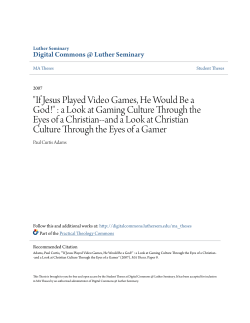 If Jesus Played Video Games, He Would Be a God!