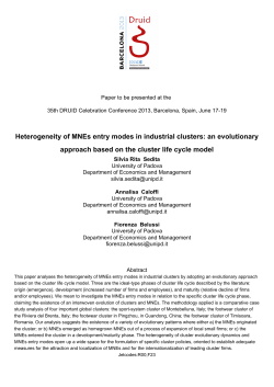 Heterogeneity of MNEs entry modes in industrial clusters