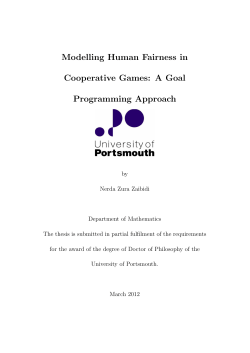 Modelling Human Fairness in Cooperative Games: A Goal