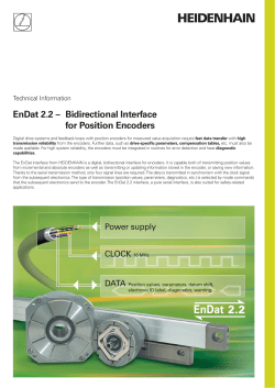 EnDat 2.2 &ndash; Bidirectional Interface for Position Encoders