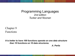 Programming Languages Chapter 2: Syntax