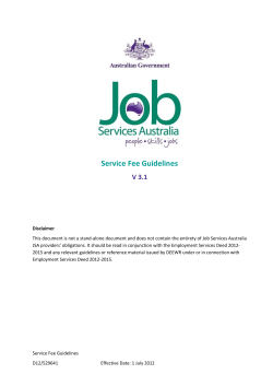 Service Fee Guidelines