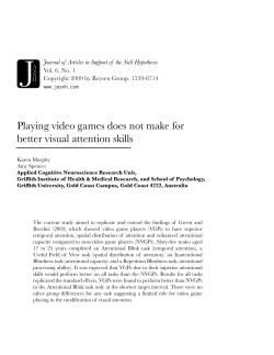 Playing video games does not make for better visual attention skills
