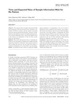 Time and Expected Value of Sample Information