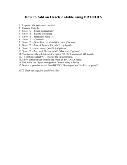 How to extend a datafile using BRTOOLS