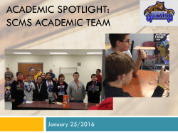Click here for more information on how the SCMS Academic Team