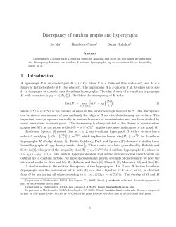 Discrepancy of random graphs and hypergraphs