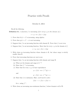 Practice with Proofs