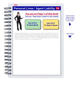 Personal Lines / Agent Liability