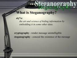 Applications of Steganography