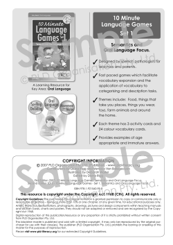 10 Minute Language Games Set 1